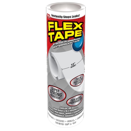 Flex Tape Flex Seal Family of Products Flex Tape 12 in. W X 10 ft. L White Waterproof Repair Tape TFSWHTR1210
